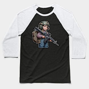 The Little Girl and a Gun Baseball T-Shirt